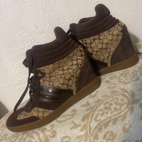 Coach Wedge shoes 8.5+2 bangle🧡bracelets COACH logos - Picture 9 of 17